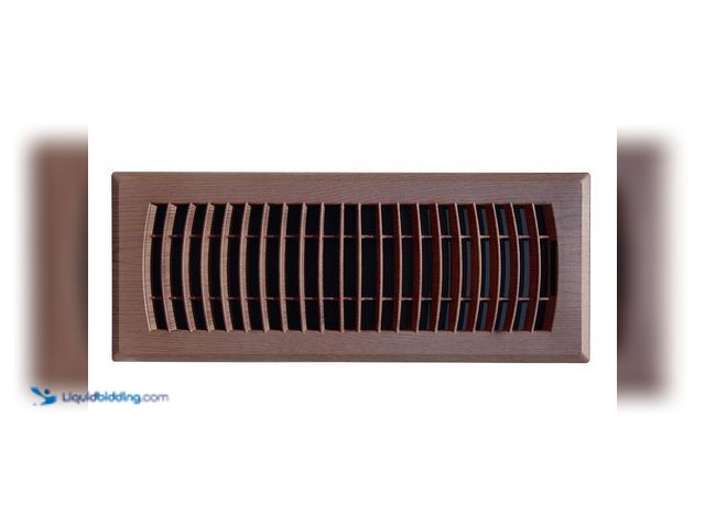 Lot 49-3613886 - (4-Pack) Everbilt 4"x12" Plastic 1-Way Floor Registers, Mahogany, Unused (Model # E1431MG04X12)  Ref...