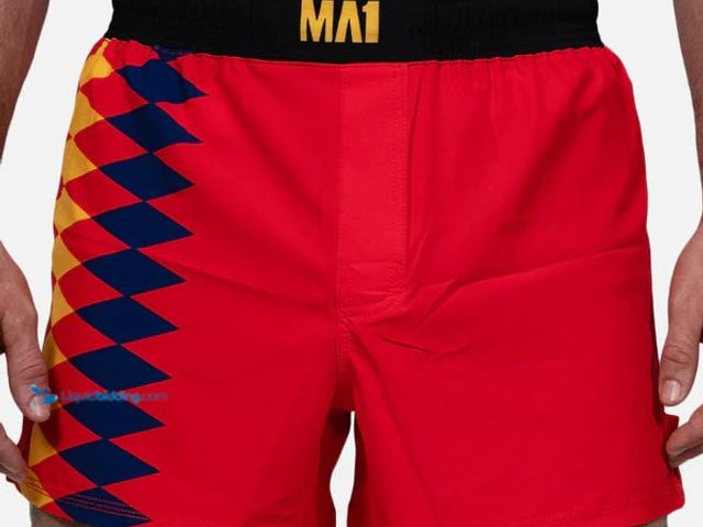 Lot 49-3548019 - MA1 Combat Red MMA Shorts. Medium. Unused.