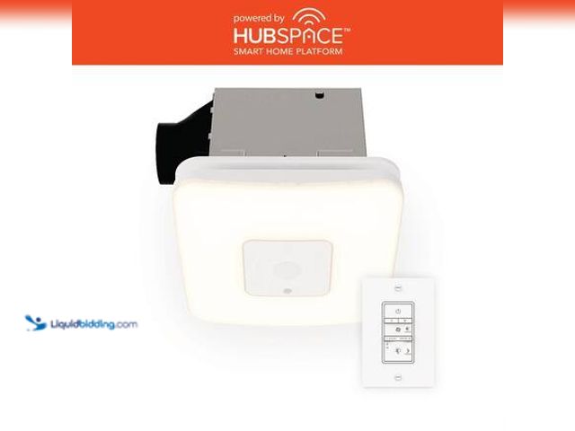 Lot 49-5581669 - Commercial Electric 80 /110 CFM Ceiling/Wall Mount Roomside Installation Smart Bathroom Exhaust Fan,...