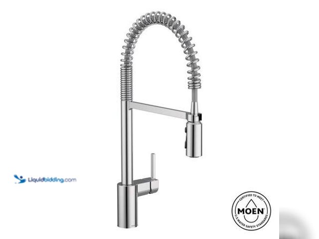 Lot 49-5548958 - MOEN Align Single-Handle Pre-Rinse Spring Pull-Down Sprayer Kitchen Faucet with Power Boost in Chrom...