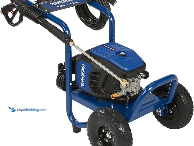 Lot 49-3539905 - Powerhorse Electric Cold Water Pressure Washer, 3000 PSI, 2 GPM. Model #B0F9476D3R. Used with attach...