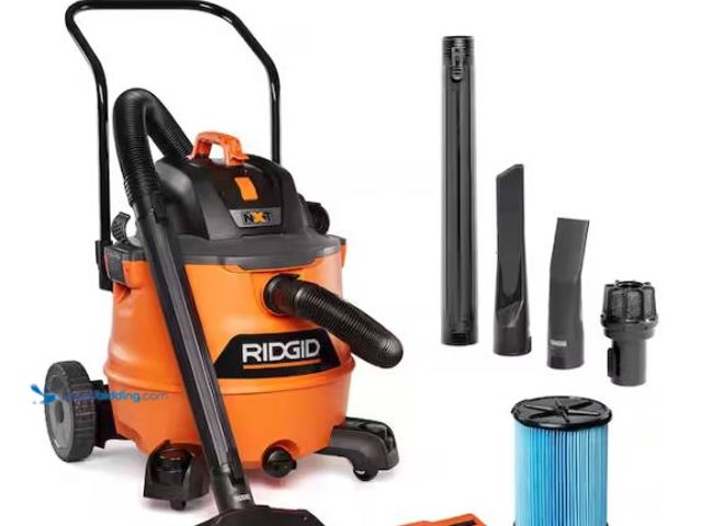 Lot 49-1514883 - RIDGID 16 Gal. 6.5 Peak HP NXT Shop Vacuum HD1800 Wet Dry Vac with Cart, Fine Dust Filter, Hose and ...