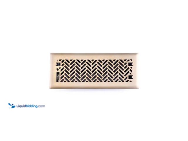 Lot 49-5553449 - QTY 6 - Hampton Bay Interwoven 4 in. x 12 in. Steel Floor Register in Brushed Gold Model # E1408BG04...