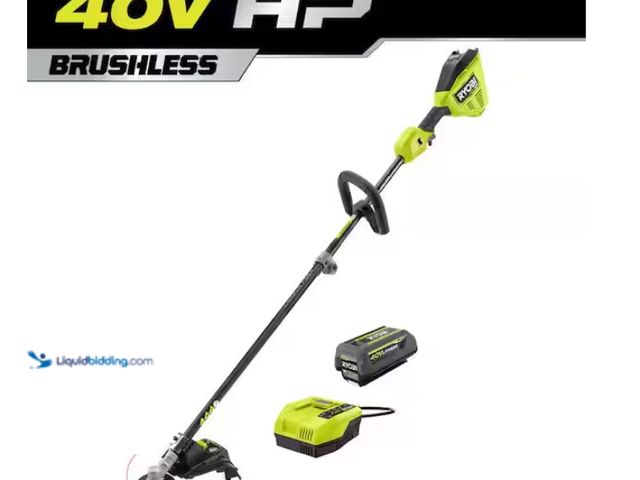 Lot 49-1547581 - RYOBI 40V HP Brushless 16 in. Cordless Carbon Fiber Shaft Attachment Capable String Trimmer with 4.0...