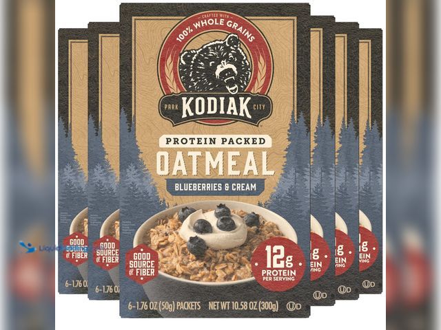 Lot 49-5410697 - Lot of 2. Kodiak Instant Oatmeal Packets, Blueberries & Cream, High Protein, 100% Whole Grains, 6 bo...