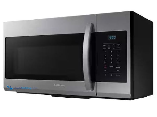 Lot 49-1577076 - Samsung 30 in. 1.7 cu. ft. 1000 W Fingerprint Resistant Stainless Steel Over-the-Range Microwave, Mo...