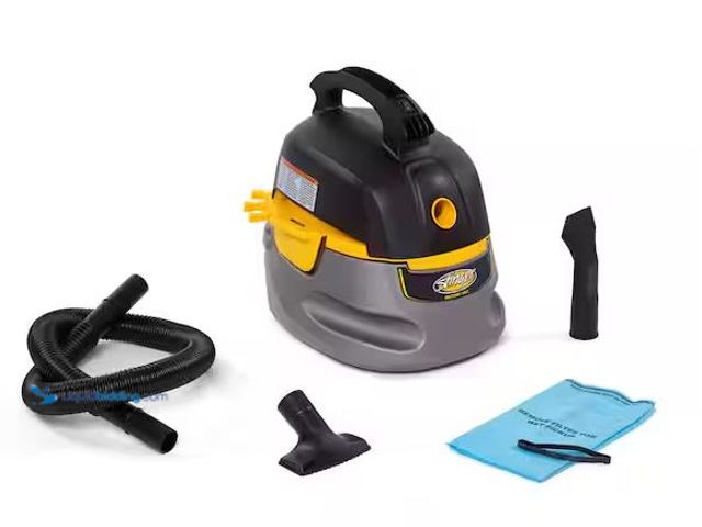 Lot 49-3539724 - Stinger
2.5 Gal. 1.75 Peak HP Small Shop Vacuum Wet Dry Vac with Filter Bag, Hose, Utility and Car ...