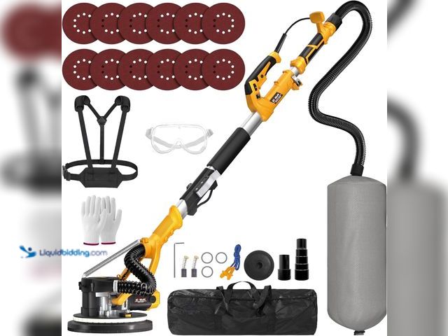 Lot 49-5413416 - Drywall Sander, 880W 7.33A Electric Drywall Sander with Vacuum Dust Collector, 5 Variable Speed 1000...