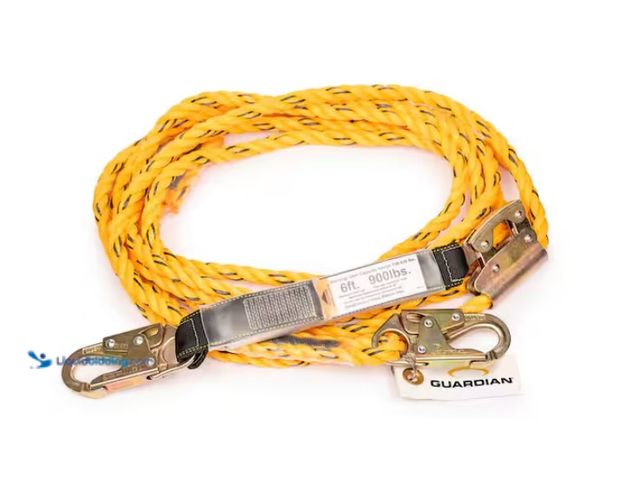 Lot 49-1567934 - Guardian Fall Protection 50 ft. Poly Steel Fall Protection Vertical Lifeline Assembly, Model # 01320...