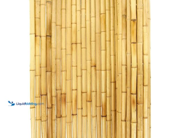 Lot 49-1566965 - Backyard X-Scapes Natural Bamboo Fencing Decorative Rolled Fence Panel 0.75 in D x 6 ft H x 8 ft L, ...