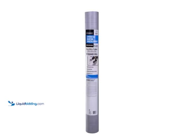 Lot 49-1575877 - Everbilt 4 ft. x 250 ft. Synthetic Roofing Underlayment - Contractor Grade, Model # EBSRU04250CON, S...
