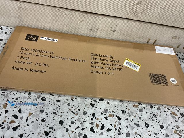 Lot 49-5485240 - 12inx30in Wall flush end panel. Model #1006990714. Unused