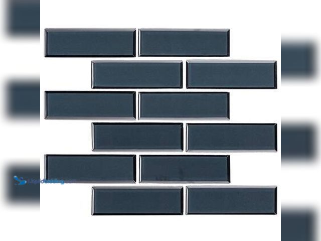 Lot 49-5572060 - Approx 85 Sq ft - MSI Vague Blue Beveled Subway 12 in. x 12 in. x 0.24 in. Glass Mesh-Mounted Mosaic...