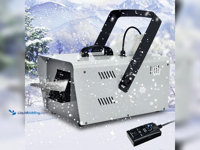 Lot 49-5488392 - TCFUNDY Snow Machine 1500W Snow Making Machine Snowflake Maker for Christmas Wedding Kids Party Stag...