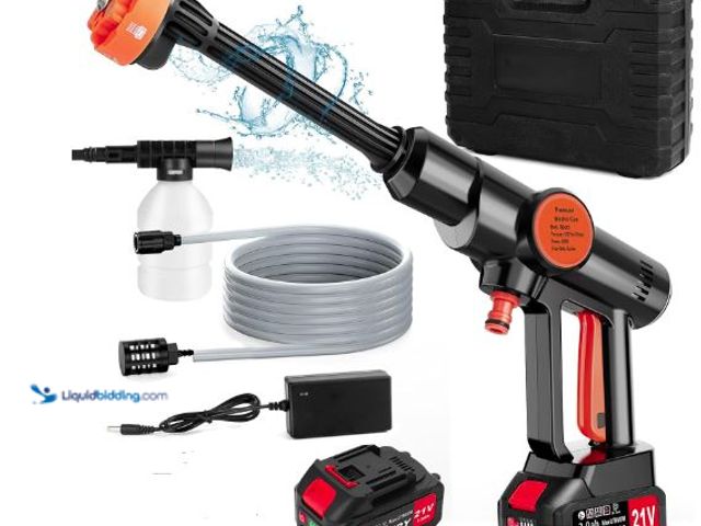 Lot 49-5436537 - Lemolify 6000mAh Battery Pressure Washer, Electric Power Washer Cordless, Portable Car Pressure Wash...