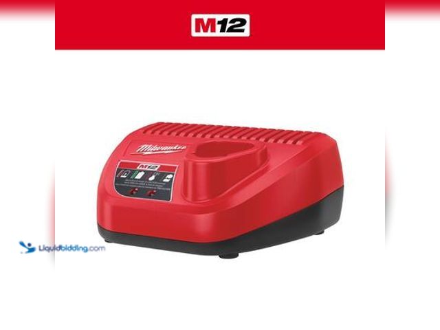 Lot 49-5544729 - Milwaukee M12 12-Volt Lithium-Ion Battery Charger. Model # 48-59-2401. Unused