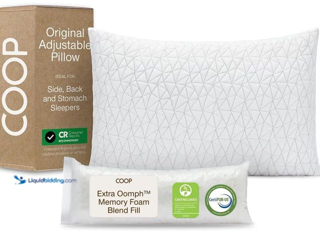Lot 49-1575673 - Coop Home Goods Original Adjustable Pillow, Queen Size Bed Pillows for Sleeping, Cross Cut Memory Fo...
