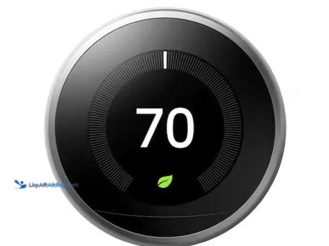 Lot 49-1515993 - Google Nest Learning Thermostat-Smart Wi-Fi Thermostat-Stainless Steel, Model # T3007ES, New.  Ref#H...