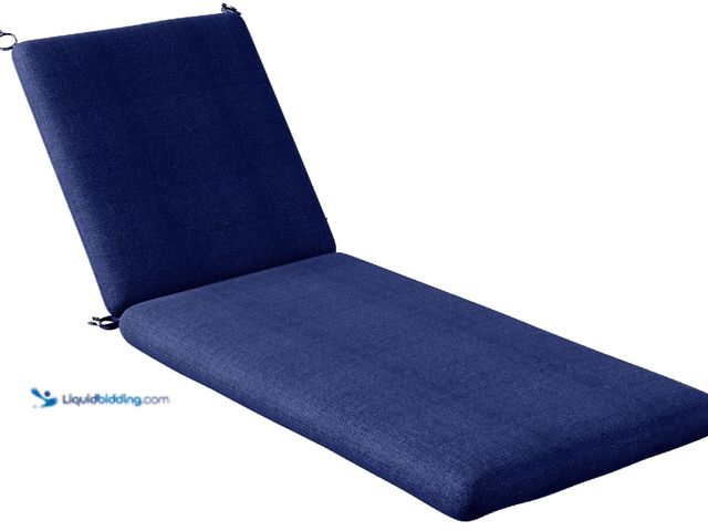 Lot 49-5545410 - Codi Outdoor Chaise Lounge Chair Cushions 80"x26"x3.5" – Linen Texture, Fade Resistant, Waterproof, ...