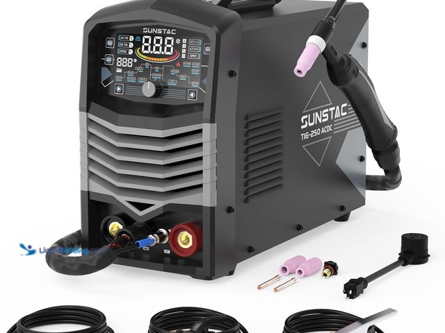 Lot 49-3566693 - 250A AC/DC Aluminum TIG Welder with Pulse, 110V/220V Dual Voltage TIG Welding Machine with DC TIG/AC...