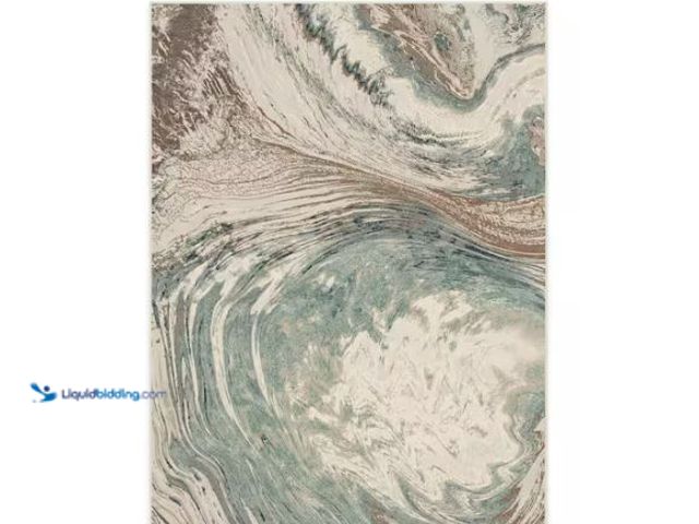 Lot 49-1627278 - Ruggable Machine Washable Rug with Standard Pad - Malaspina Natural Sage 5 ft. x 7 ft. Model # NA036...