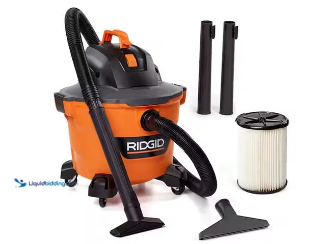 Lot 49-1575794 - RIDGID 9 Gal. 4.25 Peak HP NXT Shop Vacuum Wet Dry Vac with General Debris Filter, Locking Hose and ...