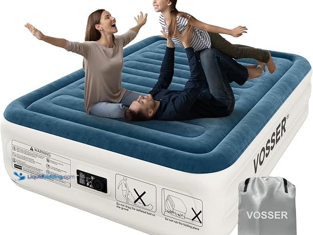 Lot 49-3600439 - Queen Air Mattress with Built-in Pump,Fast & Easy Inflation/Deflation Inflatable Mattress, Foldable ...