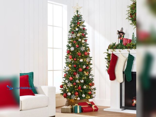 Lot 49-1547280 - Best Choice Products 6ft Prelit Pencil Christmas Tree, Spruce Style Holiday Decor w/ 618 Tips, 250 L...