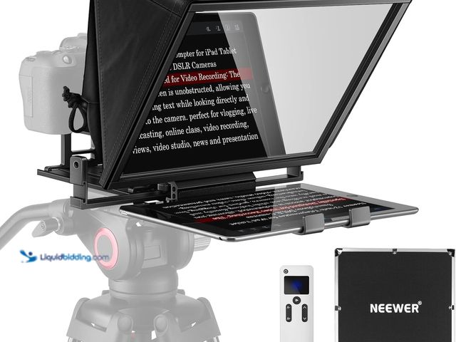 Lot 49-5413947 - NEEWER Teleprompter X14 with RT-110 Remote & APP Control (Bluetooth Connection via NEEWER Teleprompt...