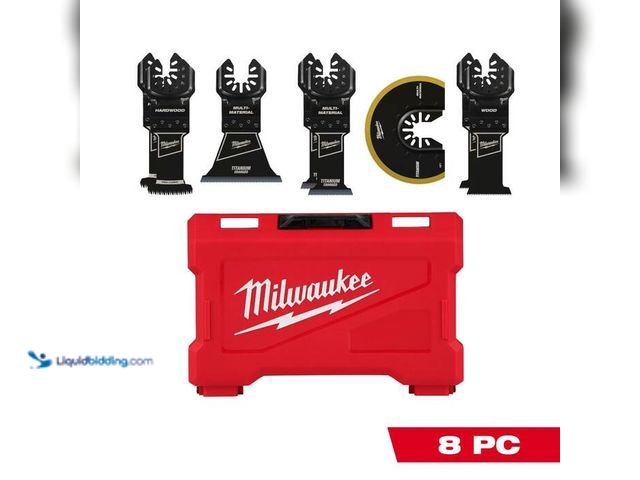 Lot 49-2024512 - Milwaukee Oscillating Multi-Tool Blade Kit (8-Piece). Model # 49-10-9212. MSRP $60. Unused.   Ref#PA...