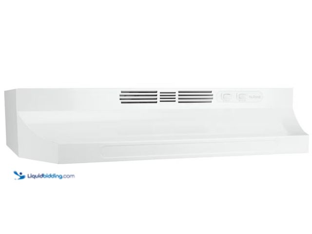 Lot 49-5552410 - Broan-NuTone RL6200 Series 24 in. Ductless Under Cabinet Range Hood with Light in White. Model #RL62...