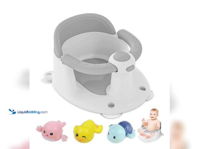 Lot 49-1513987 - Baby Bath Seat for Babies 6 Months & Up, Bath Seats for Babies Sitting Up, 3 Baby Bath Toys, Open De...