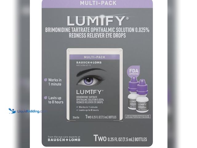 Lot 49-1555467 - Lumify Redness Reliever Eye Drops, 2 pk. Model# 310119537152, New.  Ref#CST1225