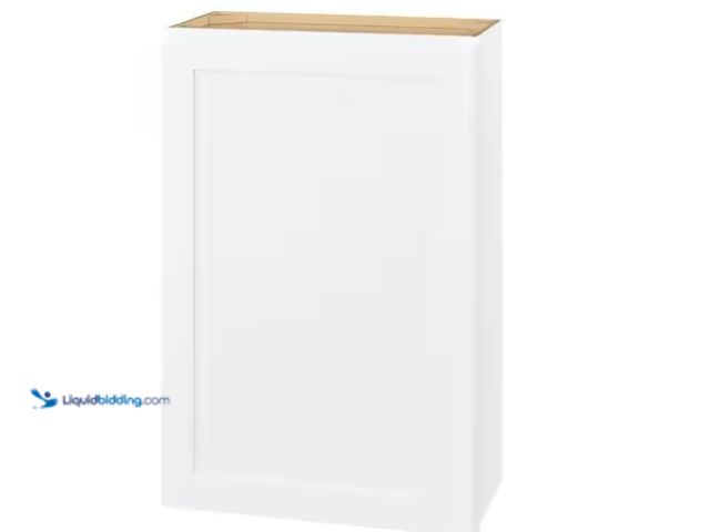 Lot 49-1571127 - Hampton Bay Avondale 24 in. W x 12 in. D x 36 in. H Ready to Assemble Plywood Shaker Wall Kitchen Ca...