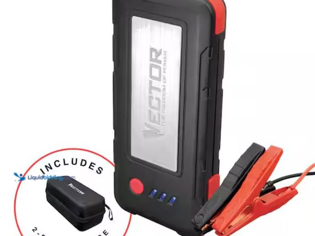 Lot 49-2005583 - VECTOR 1600 Peak Amp Automotive Lithium Jump Starter, Portable Power-USB-A(15W), USB-C(30W), Power I...