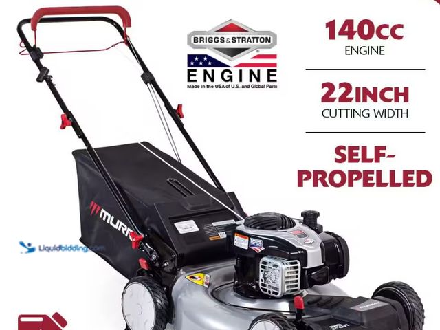 Lot 49-5538649 - Murray
22 in. 140 cc Briggs & Stratton Walk Behind Gas Self-Propelled Lawn Mower with Front Wheel D...