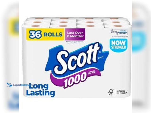 Lot 49-5554365 - Scott 1000 Septic-Safe 1-Ply Toilet Paper - 36 Rolls. Model: 054000516849. Unused