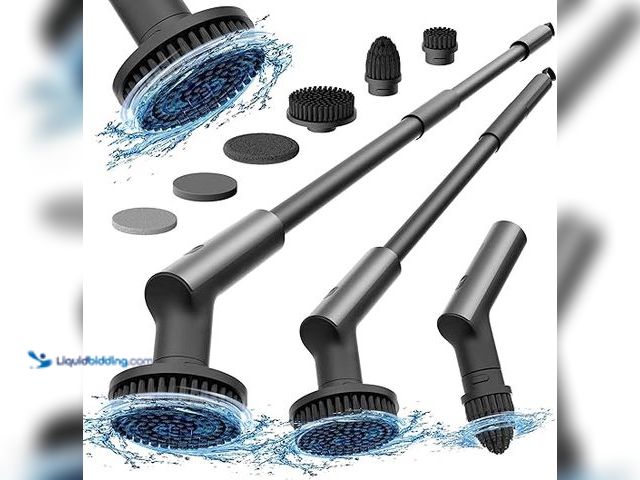 Lot 49-5407345 - HOTO Electric Spin Scrubber, IPX7 Full Body Waterproof Bathroom Cleaning Brush, Max 22 in-lb, Shower...