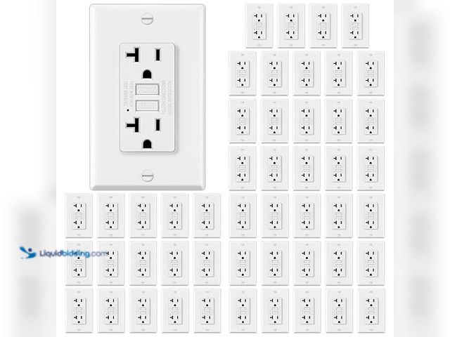 Lot 49-1572245 - ELECTECK 50 Pack GFCI Outlets 20 Amp, Non-Tamper Resistant, Decor GFI Receptacles with LED Indicator...