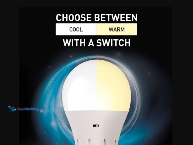 Lot 49-5552873 - QTY 6 - Sensor Brite
60-Watt A15 Soft White LED Light Bulb with Backup Battery. Model # SBTBB-PD60....