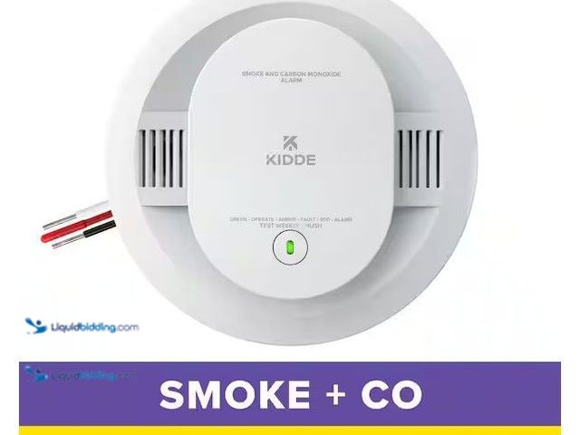 Lot 49-5575012 - Kidde Hardwired Smoke and Carbon Monoxide Detector with AA Battery Backup, Interconnect Capability, ...