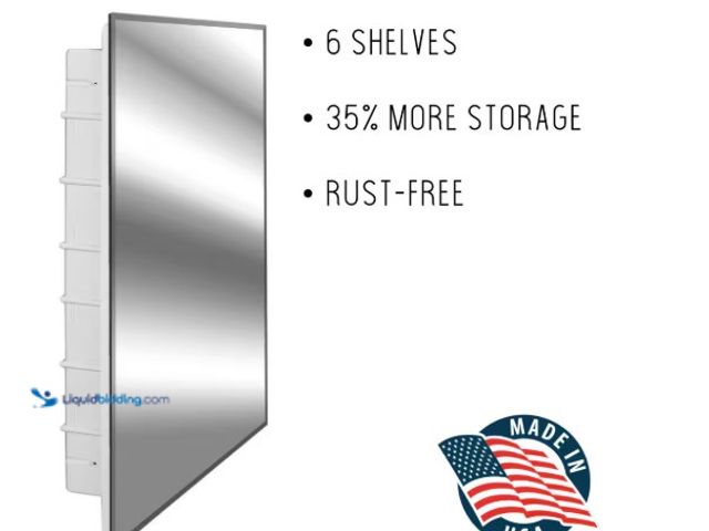 Lot 49-1516920 - ZACA SPACECAB Nunki 16 in. x 26 in. x 3-1/2 in. Frameless Recessed 1-Door Medicine Cabinet with 6-Sh...