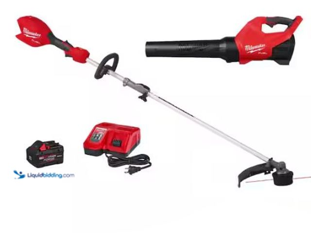 Lot 49-1624524 - Milwaukee M18 FUEL 18-Volt 16 in. Brushless Cordless Electric QUIK-LOK String Trimmer/Blower Combo K...