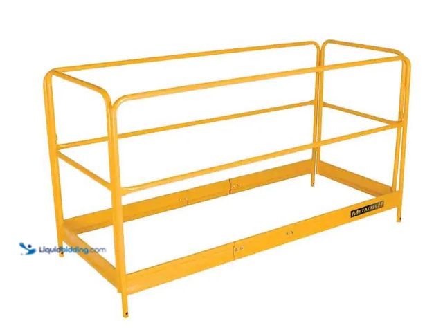 Lot 49-1568589 - MetalTech 6 ft. x 2.5 ft. x 3.4 ft. Steel Scaffold Guardrails System, Parts/Accessories for Baker Sc...