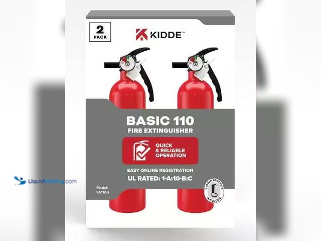 Lot 49-5573297 - Kidde
Home 1-A:10-B:C Class ABC 2.5 lb. Fire Extinguisher 2-Pack, FA110G, Unused