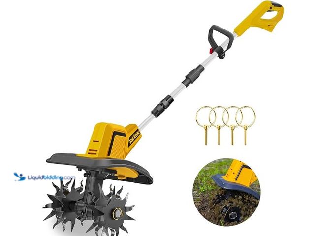 Lot 49-3431451 - RETEK Adjustable Cordless Tiller, Compatible with Dewalt 20V Battery(Tool Only), 360RPM Electric Gar...