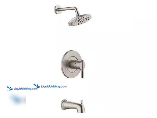Lot 49-5581990 - Glacier Bay Dorind Single-Handle 1-Spray Tub and Shower Faucet 1.8 GPM in Brushed Nickel (Valve Incl...
