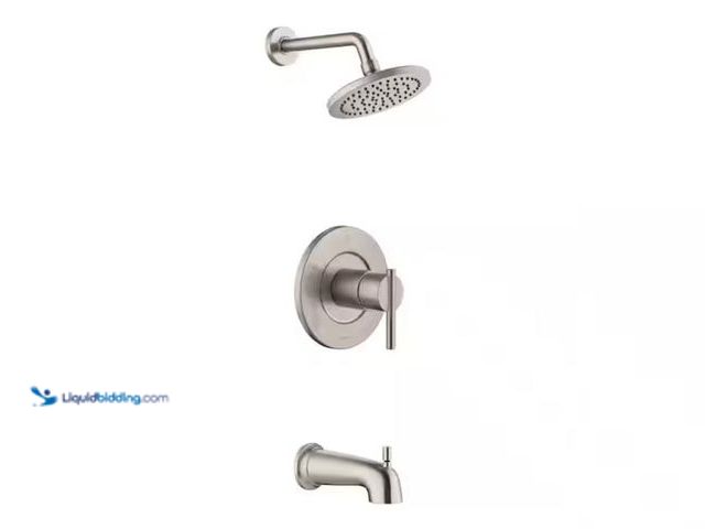 Lot 49-2001597 - Glacier Bay Dorind Single-Handle 1-Spray Tub and Shower Faucet 1.8 GPM in Brushed Nickel (Valve Incl...