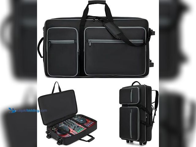 Lot 49-1576823 - DJ Case with Wheels Compatible with DDJ FLX10/1000/1000SRT/REV7/REV5/SCLIVE 4,DJ Controller Case for...