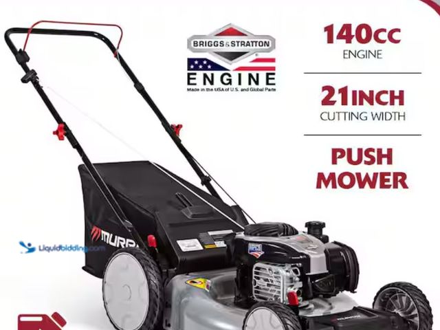 Lot 49-1623540 - Murray 21 in. 140 cc Briggs and Stratton Walk Behind Gas Push Lawn Mower with Height Adjustment and ...